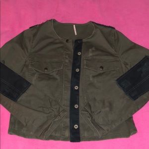 Free people jacket with patches